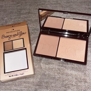🆕🌿🤎I HEART REVOLUTION: “Bronze Glow” Bronze/Highlight Duo Palette